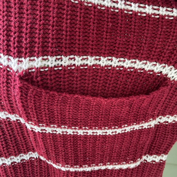 Red and White Striped American Eagle Sweater - Picture 2 of 4